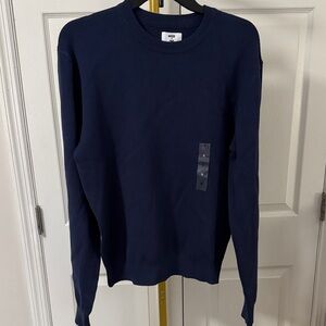 Mode of One Navy Blue Crewneck Sweater